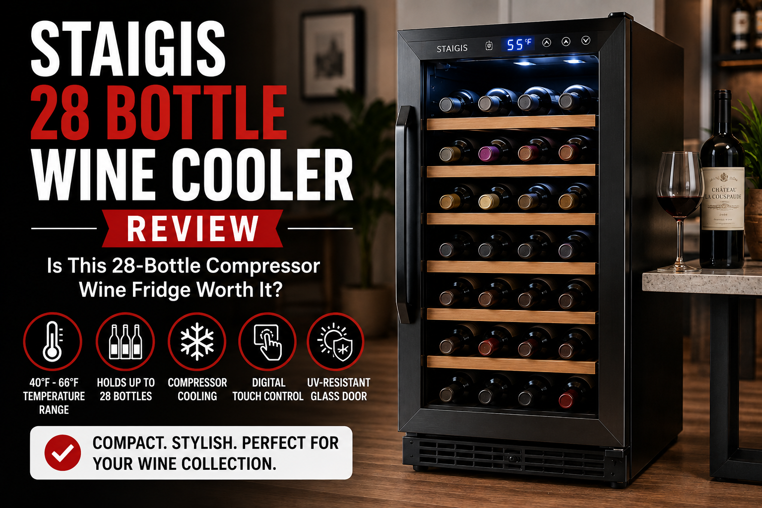 STAIGIS 28 Bottle Wine Cooler Review: Is It Worth Buying?