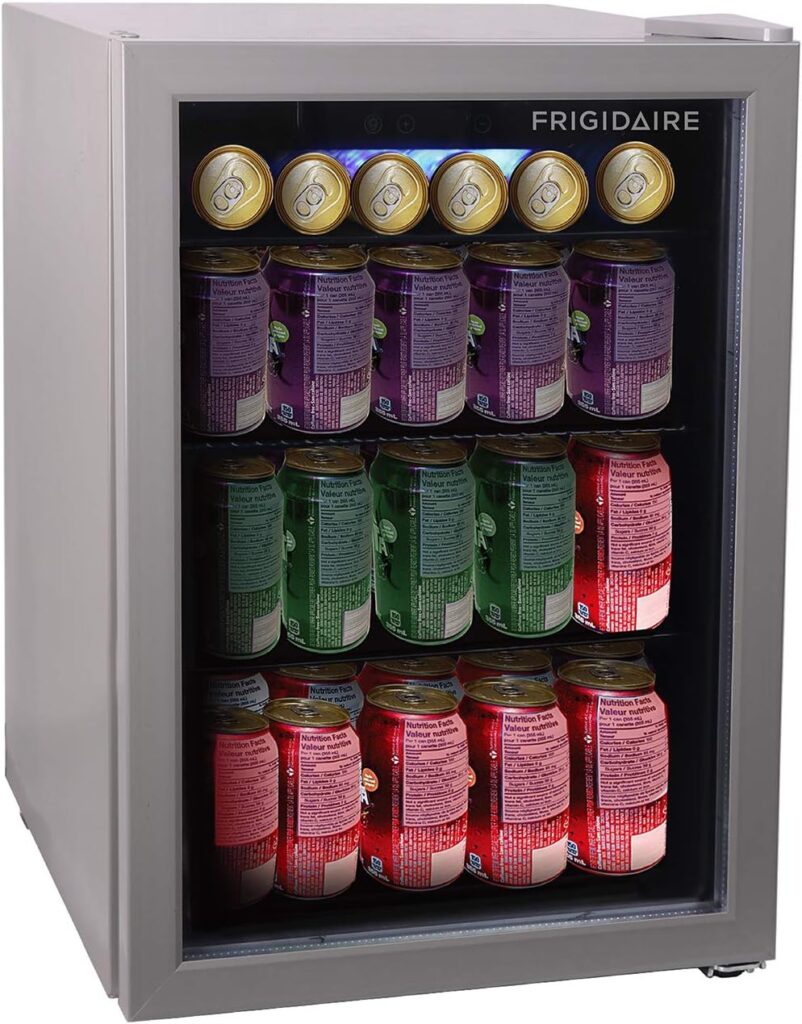 FRIGIDAIRE EFMIS9000-AMZ Freestanding Beverage Center Fridge-Fits 25 Bottles OR 88 Cans, Black