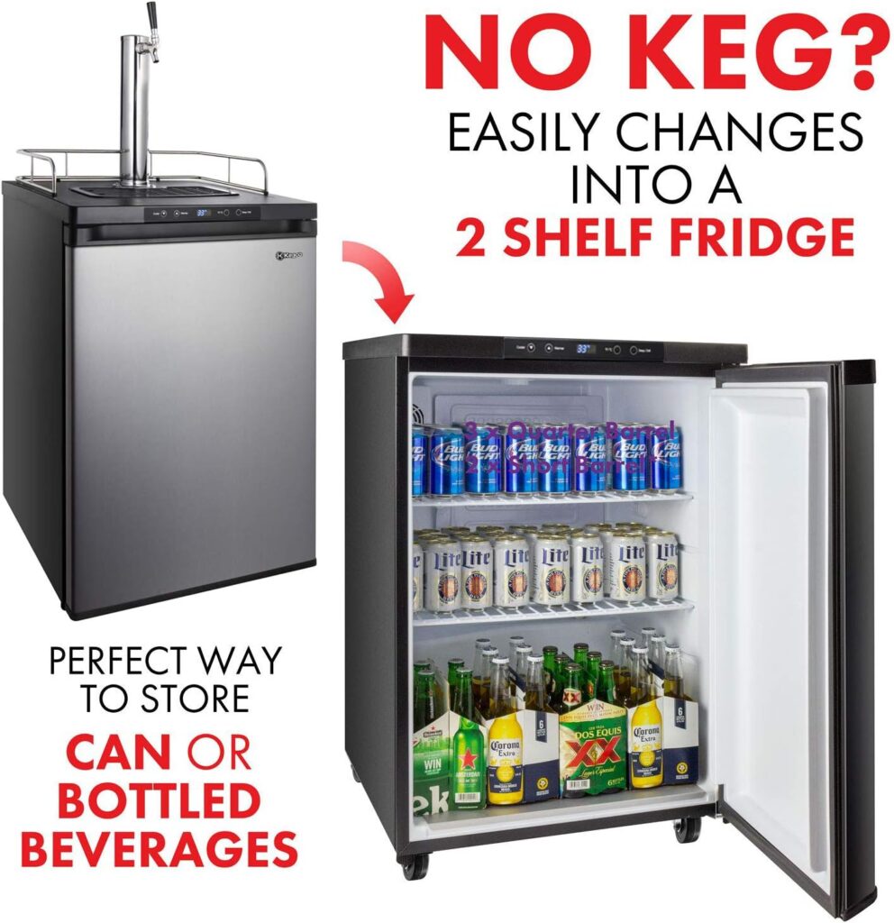 Kegco K309B-1 Kegerator Black, 2 Faucet