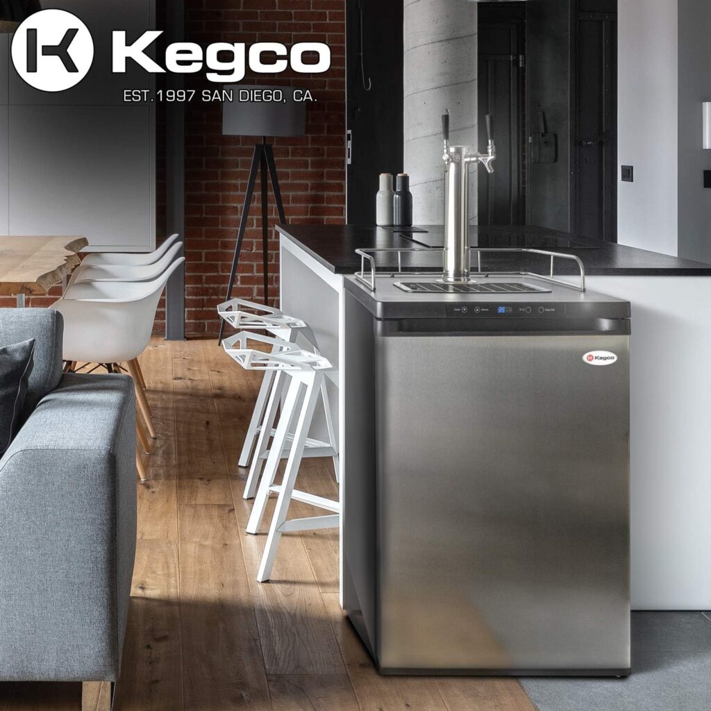 Kegco K309B-1 Kegerator Black, 2 Faucet