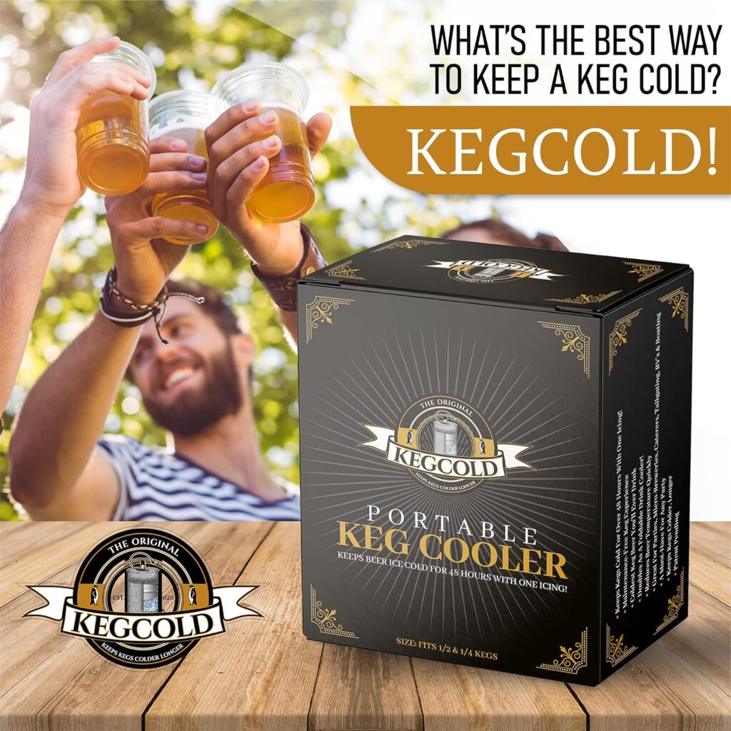 KEGCOLD Portable Keg Cooler - Foldable, Reusable, Lightweight, Insulated, and Easy Setup