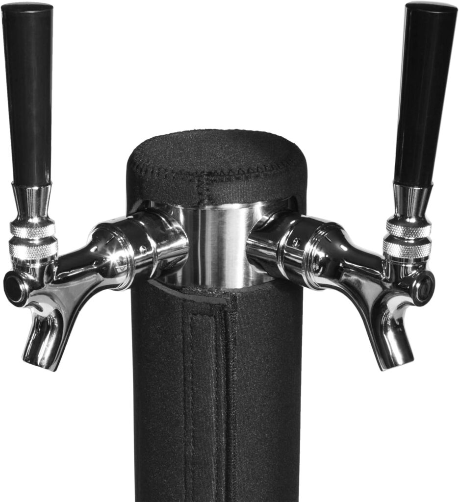 Kegerator Tower Insulator for Beer Tower - Neoprene Design - Perfect Fit for Kegerator Tap Tower - Easy to Use Beer Tower Cooler Accessory (3.0 Diameter Beer Tower)