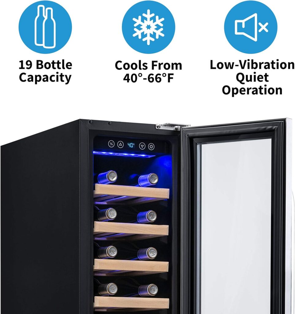 NewAir 6 Built-In 7 Bottle Wine Fridge, Stainless Steel