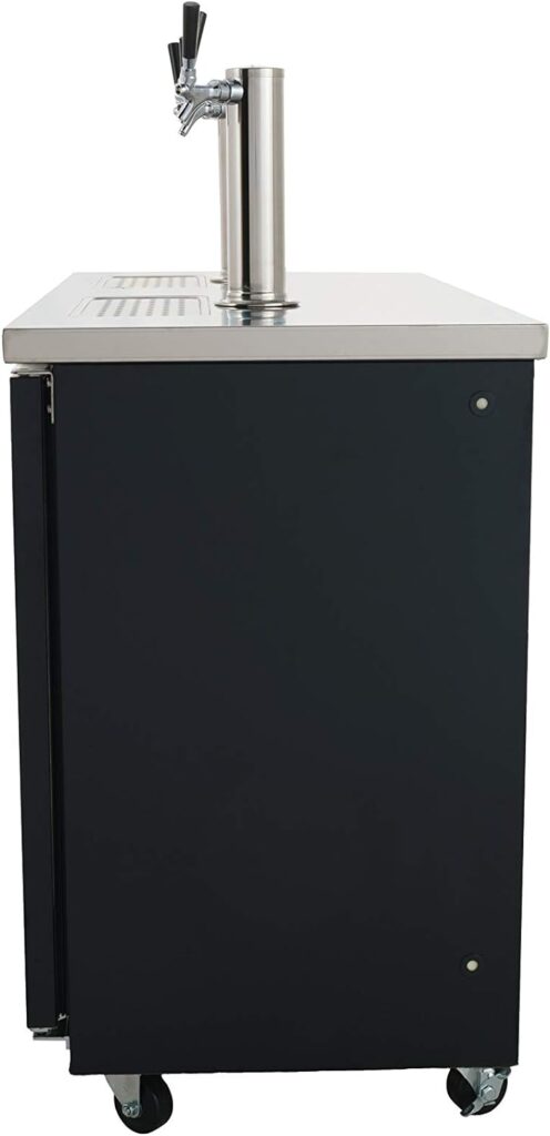 PEAKCOLD 2 Door, 4 Tap Commercial Beer Dispenser - Double Tower Keg Cooler - Kegerator; 60 W