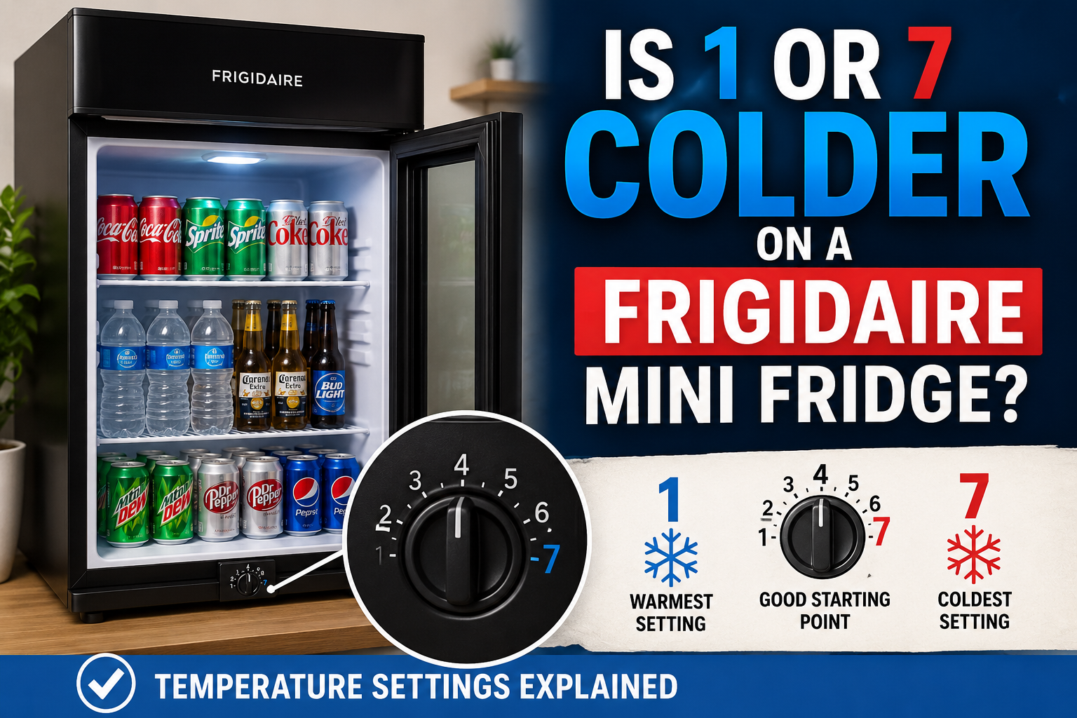 Is 1 or 7 Colder on a Frigidaire Mini Fridge? Temperature Settings Explained