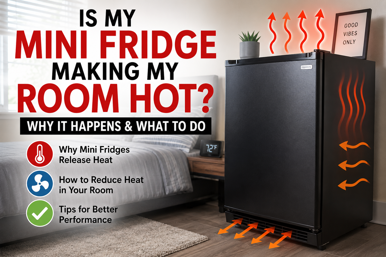 Is My Mini Fridge Making My Room Hot? Why It Happens and What to Do