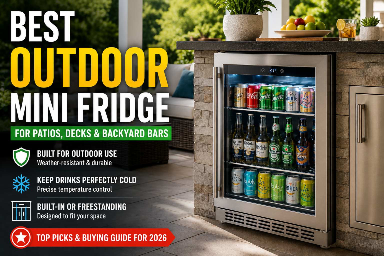 Best Outdoor Mini Fridge for Patios, Decks and Backyard Bars